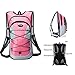 Hydration Backpack With Water Bladder(70 Oz/2L) Cooling Towel 3 in 1,Thermal Insulation Pack Keeps Liquid Cool up to 4 H,for Cycling,Climbing,Hiking&Camping ,Skiing by Yesing (Pink)