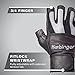 Harbinger Men's BioFlex WristWrap Weightlifting Gloves with Spider Grip Leather Palm (Pair), Large