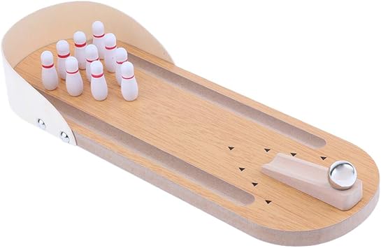 F Fityle Montessori Mini Bowling Spiel Kegelspiel Kinder Inkl 10 Kegeln Und 1 Bewegliche Bahn Amazon De Spielzeug