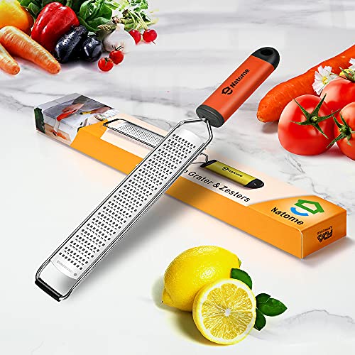 Lemon Zester and Cheese Grater, Citrus, Garlic, Ginger, Zester Grater
