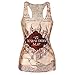 ROPALIA Womens Gothic Punk Clubwear Cami T-Shirt Chic-Look Print Vest Blouse 17