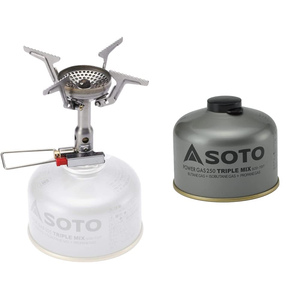 ソト(SOTO) シングルバーナー アミカス SOD-320 + パワーガス250 トリプルミックス SOD-725T商品画像