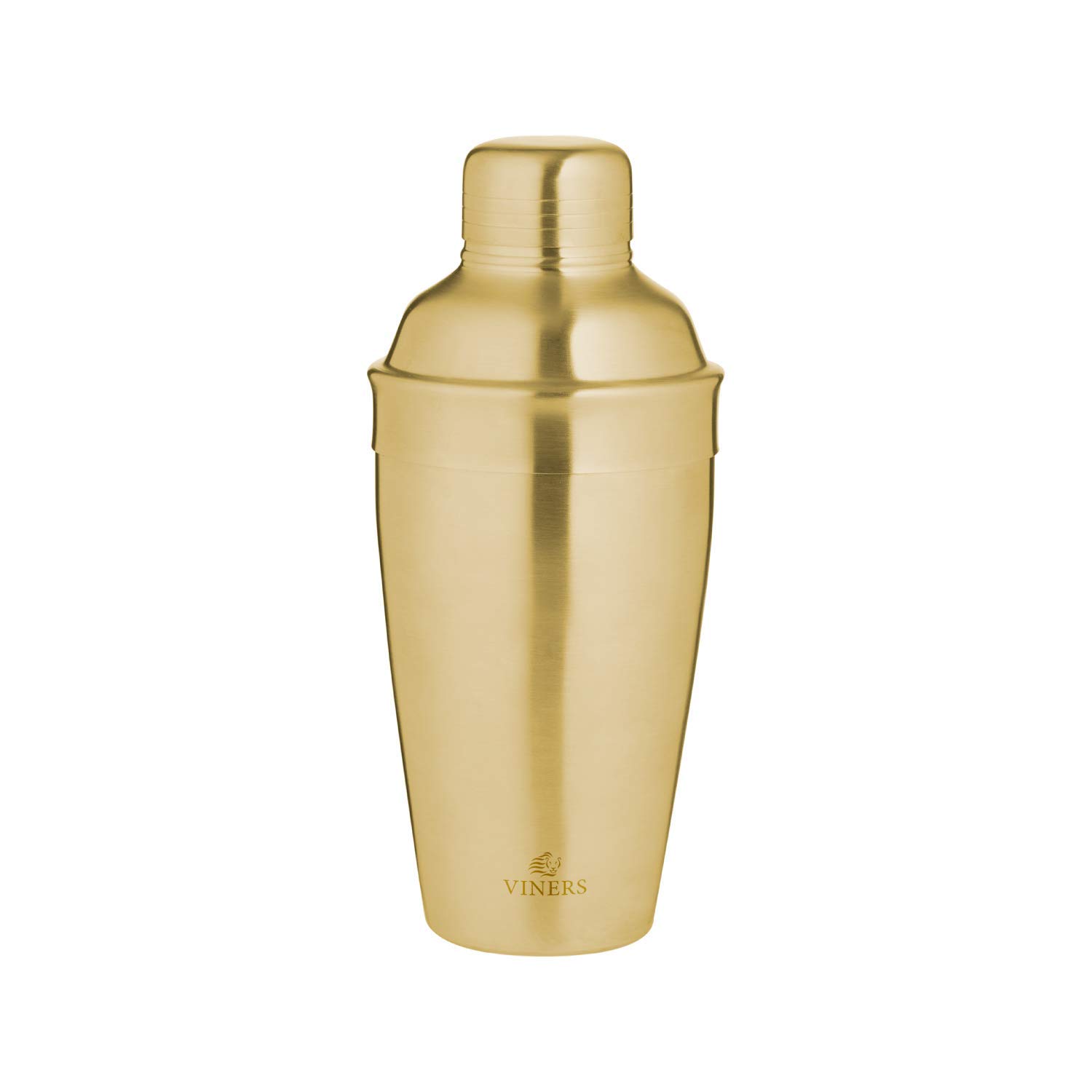Viners Barware Gold Brushed Stainless Steel Cocktail Shaker, 500 Millilitre