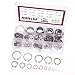Hilitchi 300-Pcs [15-SIZE] External Circlip Snap Retaining Clip Ring Assortment Set - 304 Stainless Steel