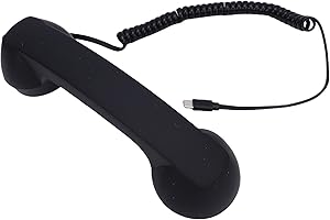 Retro Phone handset USB c Wired, Handheld Receiver with mic Speaker Volume Control, Plug and Play Desk Phone handset for Call