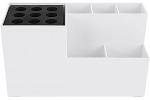 NIYANGLE Professional Hair Salon Storage Box White Scissors Holder Hairdressing Tool Organizer for Barbers