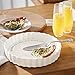 Mud Pie Quiche Baker Serving Set, , White