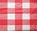 YUEKUI 10 Pack Plastic Table Covers-Red & White Gingham Checkered Tablecloth -Plastic Picnic Covers (Round 70.8 inch)