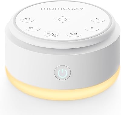 Momcozy Sound Machine Baby Night Light 20 Sleep Sounds Timer Memory Portable