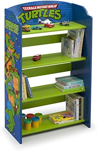 Delta Children Nickelodeon Teenage Mutant Ninja Turtles Kids Adorable Corner Adjustable Bookshelf Organizer