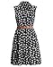 FAVOLOOK Women's Summer Casual Half Placket Sleeveless Shirt Dress with Belt