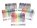 Premium Gel Pens Set, 60 unique vibrant colors, non-toxic, no-fade ink, smooth-rolling precision ball points, tri-barrel grip, neon, pastel, vibrant, metallic, glitter