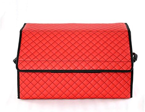 TOCHENG Car Trunk Organizer Auto Foldable Storage Box Cargo Collapsible Storage Container, red