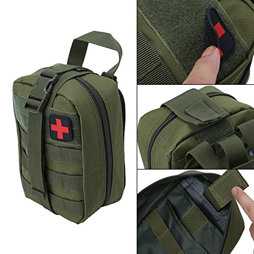Outdoor Medical Emergency Bag Tactical Medical Emt Bag voor Outdoor Travel EHBO-kit Klimmen Hiking Rescue Bag(Groen) - Afbeelding 4