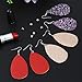 Sntieecr 12 Pairs Faux Leather Earrings Lightweight Teardrop Dangle Earrings with 8 Pieces Bright Colors Petal Drop Earrings, 4 Pieces Glitter Leather Earrings fit Teens Women Girls