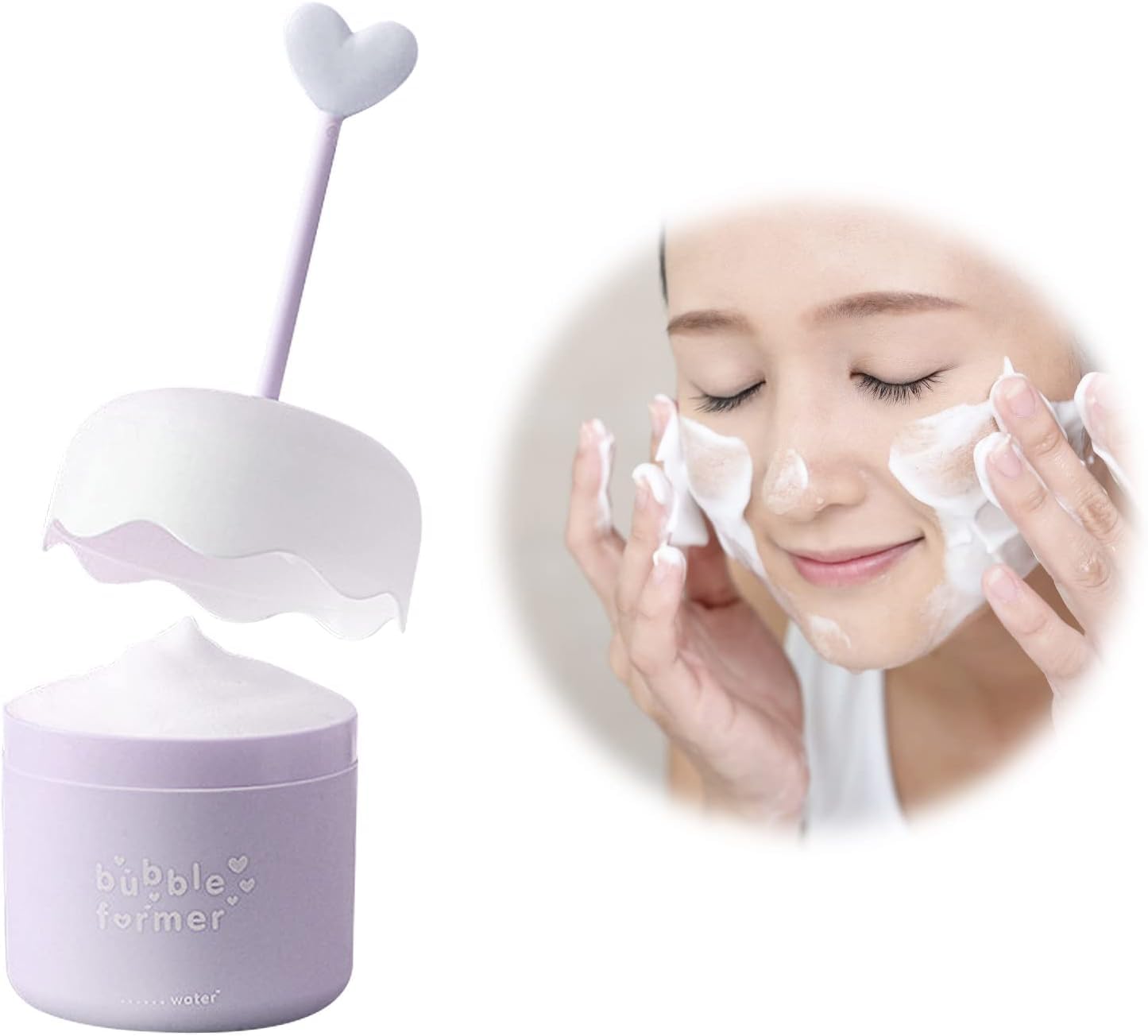Face Cleanser Foamer Cup, Cute Face Cleanser Bubbler Travel Skin Care Foam Maker Portable Face Cleanser Facial Cleanser Bubble Maker Foam Maker for Girls Face Wash Shower Tools