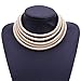 Fancy Love New Punk Wide Stretch Rope Gold Maxi Colar Chocker Necklace