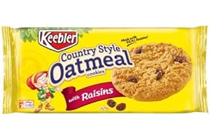 GOINSANE Keebler Country Style Oatmeal Cookies with Raisins, 10.1 oz (3 Pack 10.1oz)
