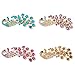 Polytree 4pcs Fashion Vintage Peacock Full Crystal Rhinestones Hairpin Hair Clip