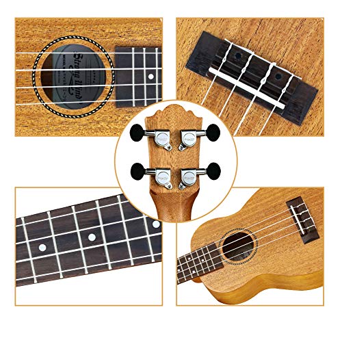 5 Ukulele+Mahogany+Ukuleles+Beginner+Soprano