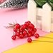 BBTO Artificial Holly Berries, 100 Pieces Mini 10 mm Fake Berries Decor on Wire for Christmas Tree Decorations Flower Wreath DIY Craft Use (Red)