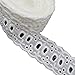 10 Yards 1-1/8 Inches Wide White Cotton Eyelet Lace Ribbon Trimming Tape For Garment Home Decor DIY Craft Supply