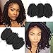 3 Pack Spring Twist Crochet Hair 8 Inch Short Ombre Crochet Braids Synthetic Braiding Hair Extensions Jamaican Bounce Curl (#1B)