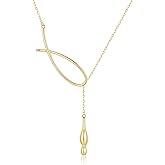 ZLILIJAN Y-Shaped Pendant Necklace 925 Sterling Silver Lariat Gold Necklace Dainty Long Necklace 18k Gold Drop Necklaces Jewelry Christmas Gifts for Women Wife Lover