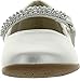Little Angel CA05 Leatherette Round Toe Rhinestone Mary Jane Ballerina Flat (Toddler/ Little Girl) - Ivory