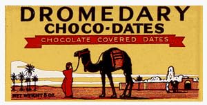 Dromedary Choco-Dates Porcelain Refrigerator Magnet