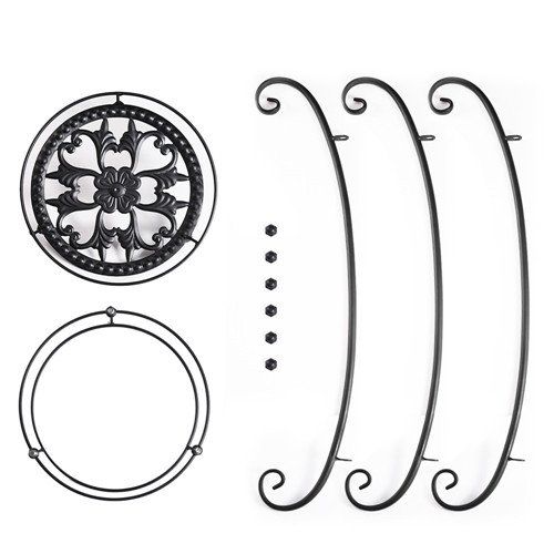 AISHN Classic Tall Plant Stand Art Flower Pot Holder Rack Planter Supports Garden & Home Decorative Pots Containers Stand (Black) - Thumbnail 5