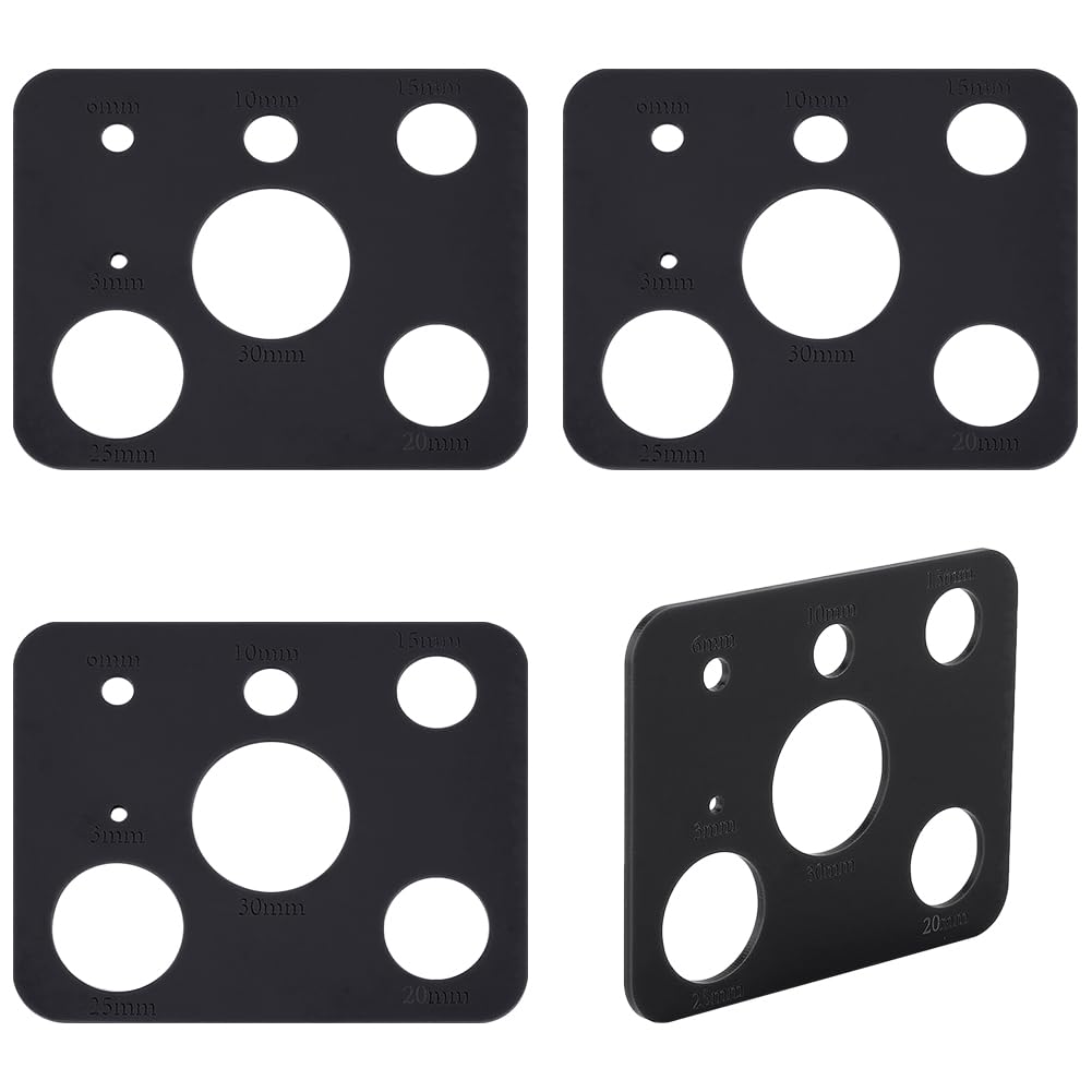 PH PandaHall 4PCS Safety Eyes Auxiliary Tool, Black Safety Eyes Insertion Tool Amigurumi Craft Eyes Tool Eyeball Gauge Board Rectangle Crochet Tools for Crochet Stuffed Animal Eyes, 3~30mm