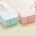 Travel Jewelry Box Double Layer Jewellery Organizer Small Size Storage Case with Mirror for Ring Ear Stud Necklace Birthday