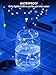 MINGER 12 Packs Fairy String Lights, 3.3FT 20 LEDs Battery Operated Jar Lights Bedroom Patio Wedding Party Christmas (Blue)