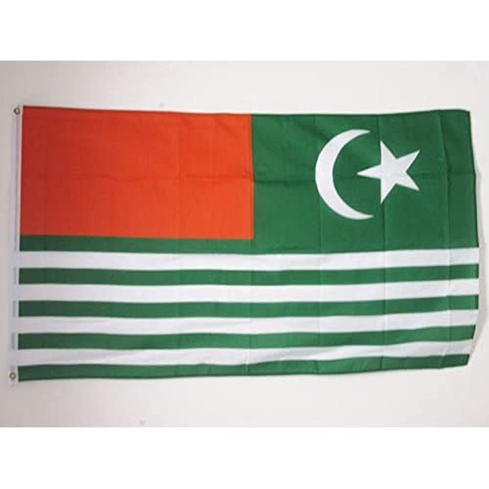 AZ FLAG - Azad Kashmir Flag - 2x3 Ft - 100D Polyester Ajk Free Kashmir Banner with Two Metal Grommets - Fade Resistant - Vivid Colors - 2' x 3' Feet - 90x60 Cm — image 1