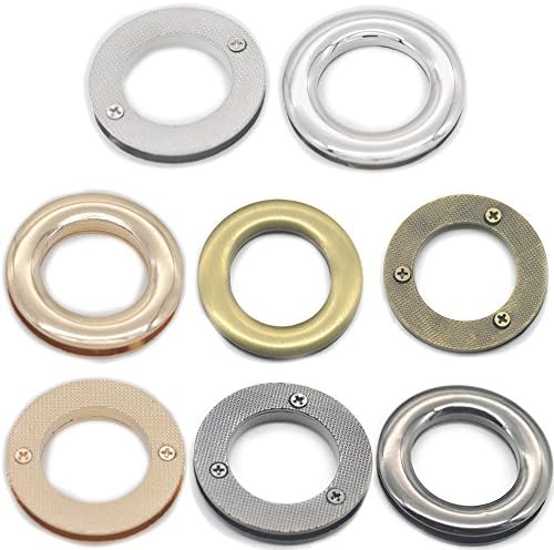 Bluemoona 4 Pcs - Alloy Grommet Eyelets Canvas Leather Self Backing Screws Handbag Buckle 25mm DIY Gunblack
