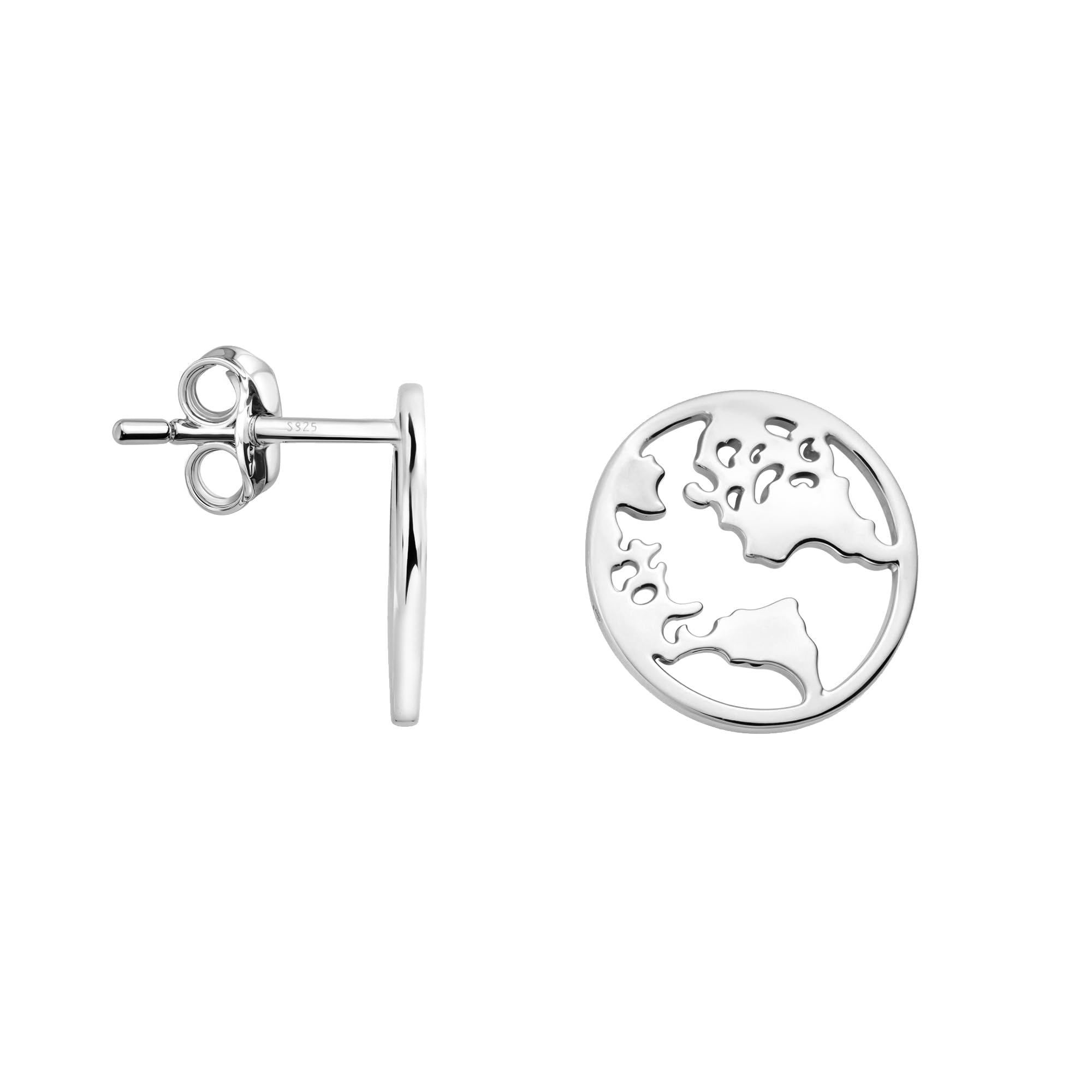 SOFIA MILANI - Women's Earrings 925 Silver - World Map Stud Earring - E0534