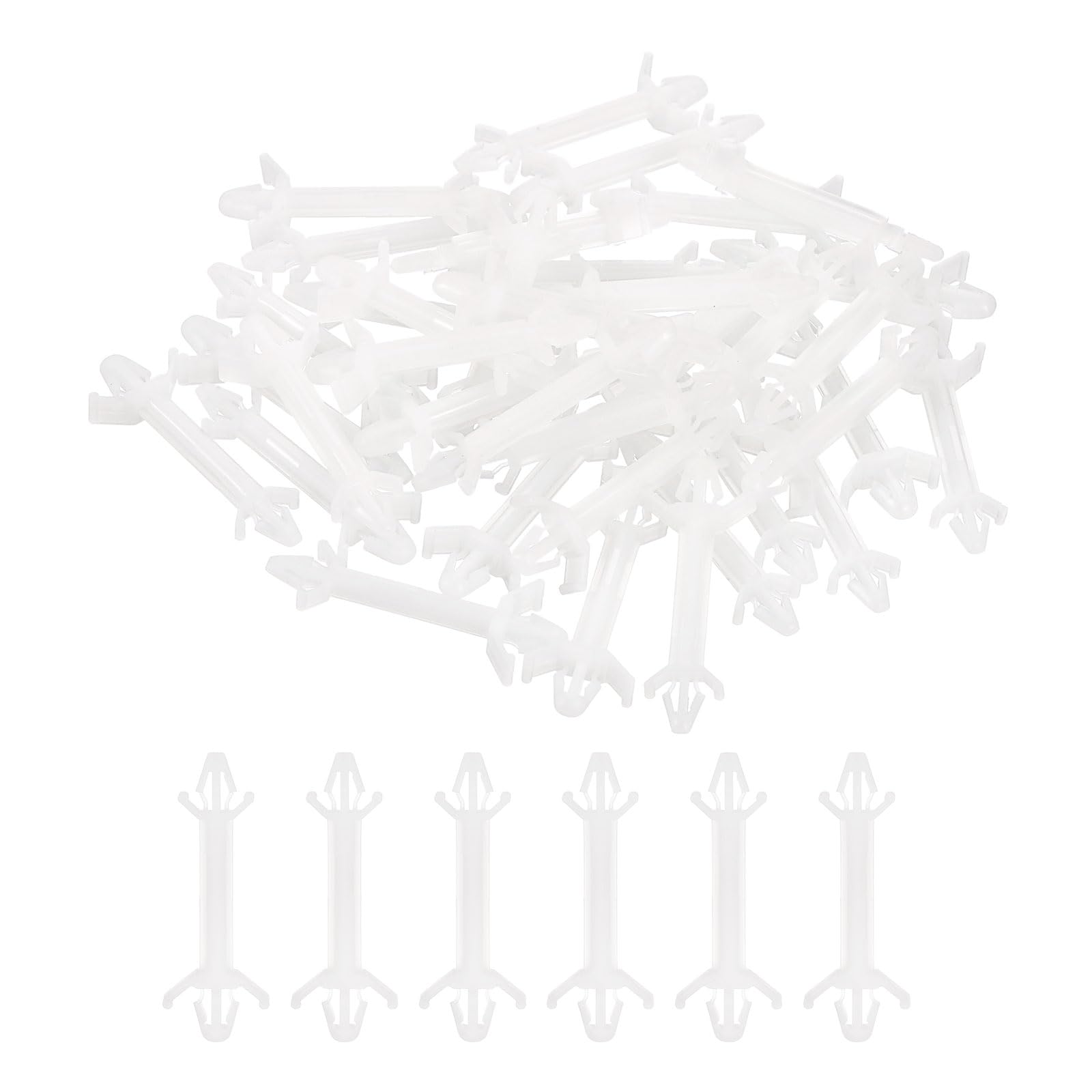 PATIKIL 60PCS PCB Board Isolation Column, Nylon Reverse Locking Circuit Board Clips Standoff Double Head Insulation Bracket Support Height 25.5mm /1"