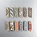 Pack-12 Decorative Magnetic Clips - Refrigerator Magnets Display Photos,Memos,Lists,Calendars on Whiteboard,Cabinets,Office or Classroom - Fridge Magnets Made of Wood with Beautiful Patterns
