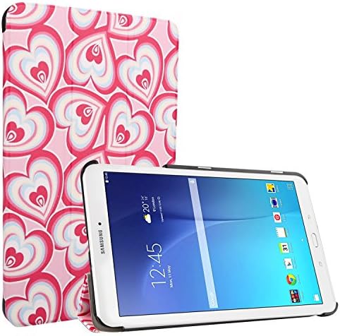 Case for Samsung Galaxy Tab E 9.6 inches,Zaneeta® Slim Folding Leather Protective Cover, Perfect for Galaxy Tab E/Tab E Nook 9.6inches 2015 Tablet. (Dream heart)