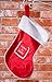 Soft Plush Cloth Hanging Christmas Stocking | For Kids, Teens, Adults | Red and White Letter to Santa Holiday Decor Theme | Perfect for Small Gifts, Stocking Stuffers, & Candy | 16.5