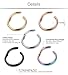 Jstyle 5 Pcs a Set 316L Stainless Steel Septum Piercing Nose Hoop Clicker Ring 16G