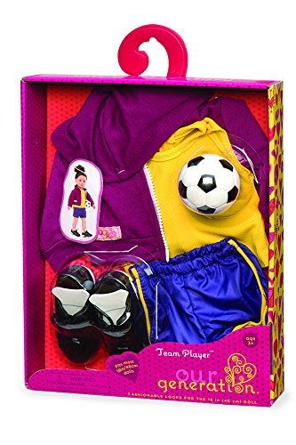 Our Generation Dolls Team Player Doll Soccer Outfit, 18