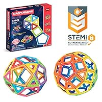 Magformers Basic Set (62-Pieces)  Magnetic Building Blocks, Educational Magnetic Tiles, Magnetic Building STEM Toy