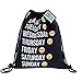 Mani 3d Nylon Drawstring Bags, Black Drawstring Backpack Week Emoji, Unisex String Backpacks Pattern Pull String Backpack