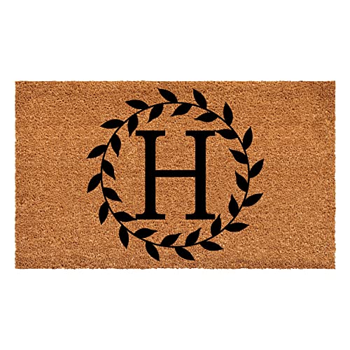 Calloway Mills Laurel Wreath Doormat, 30" x 48" (Letter H)