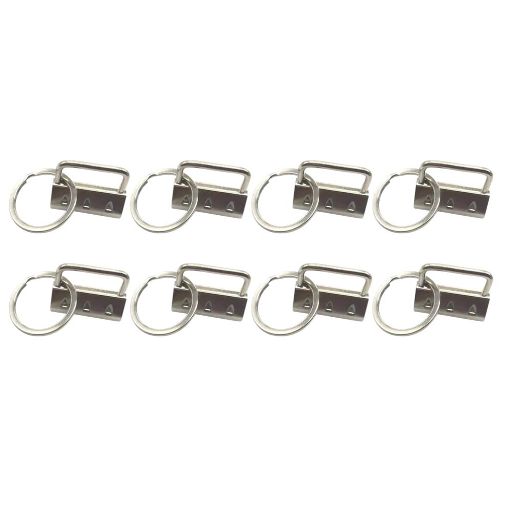 EXCEART 50 Pcs Key Fob Hardware 1.25 Inch Metal Keyring Clip for Webbing and Wristlets Lanyard & Bag Making