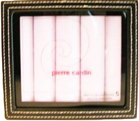 Pierre Cardin Men White Cotton Handkerchiefs in black case – Set of 5