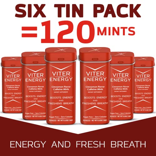 Viter Energy Caffeinated Mints 40mg Caffeine, B Vitamins, Sugar Free