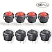 Conwork 10pcs SPST Type Round Switch, 2 Pin 2 Position ON/Off Boat Rocker Switch 6A/125V 3A/250V AC for Truck Car